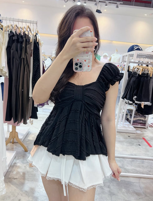 Sweetheart Neck Sleeveless Peplum Tops
